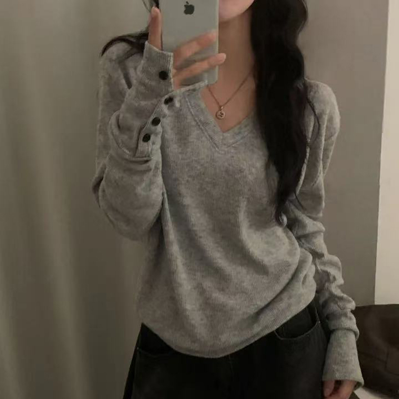 Street Fashion In Korea - MEXZT, ropa de calle, suéter gris,