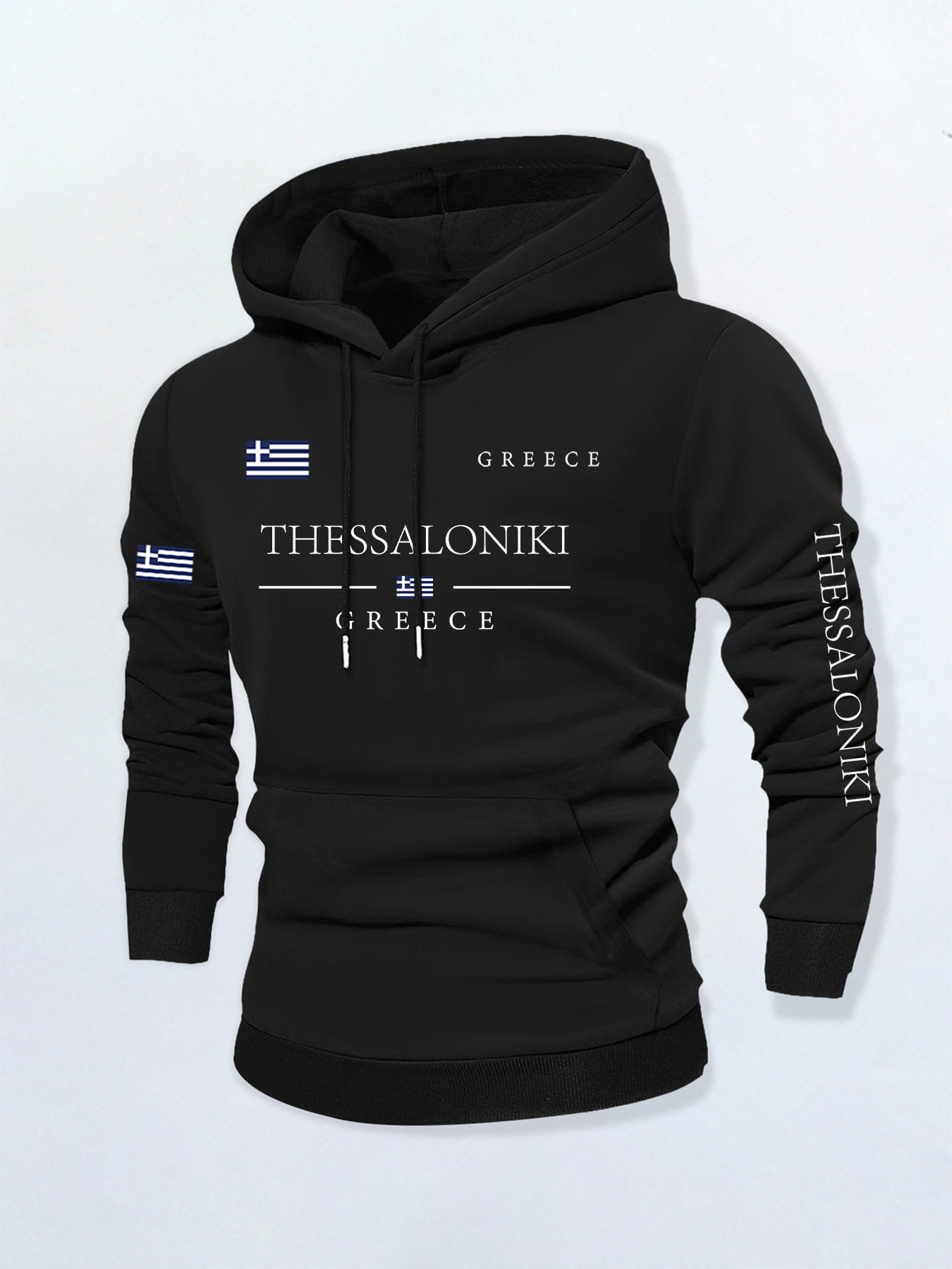 Street Fashion Greece - Sudadera de manga larga para hombre,