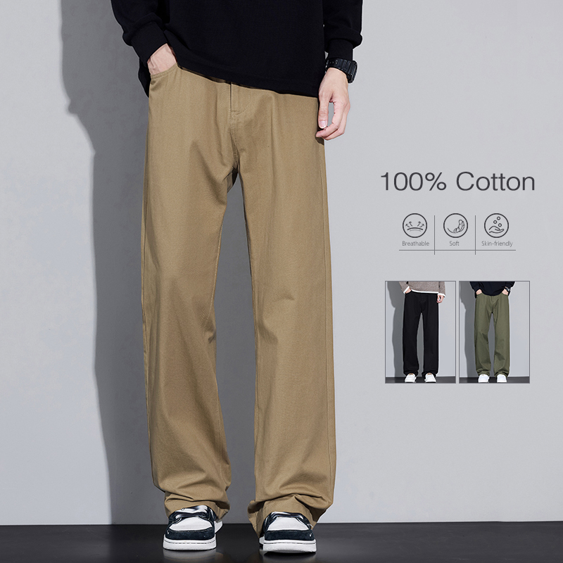 Street Fashion In Korea - Pantalones holgados de pierna ancha para