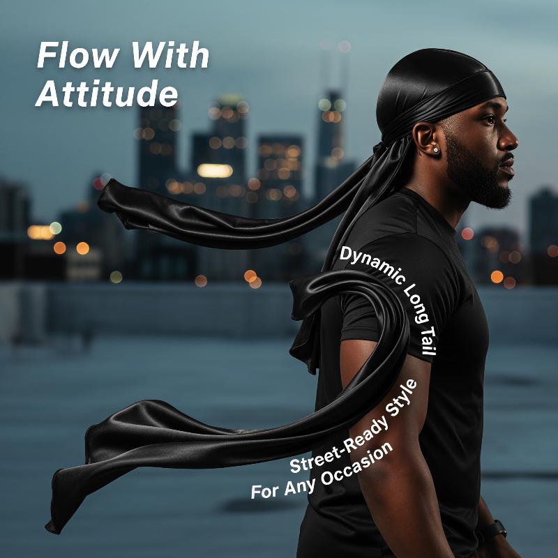 Street Fashion Hats - Durag Unisex de Seda con Cola