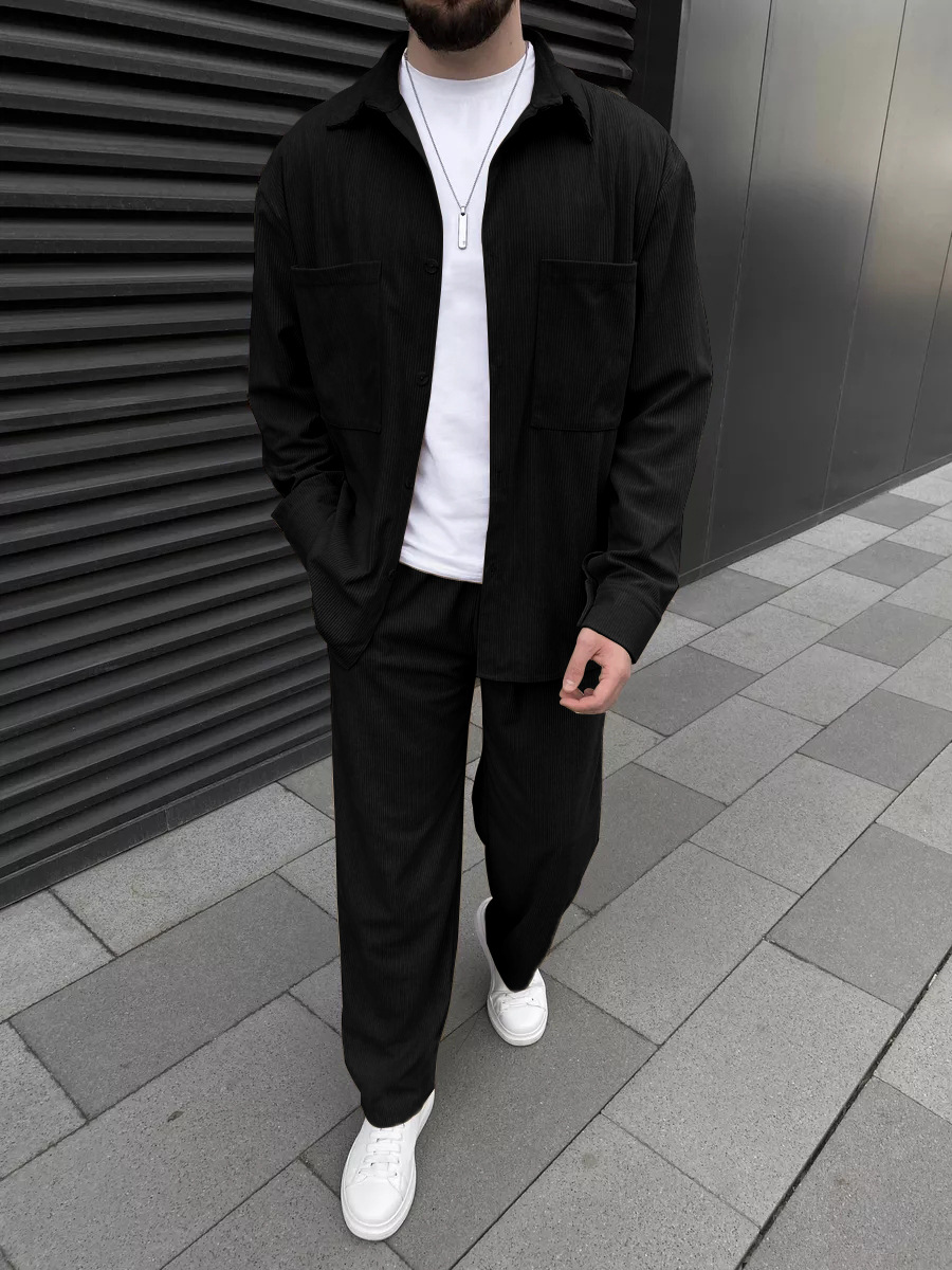 Street Fashion Clothing - Conjunto de dos piezas de pana
