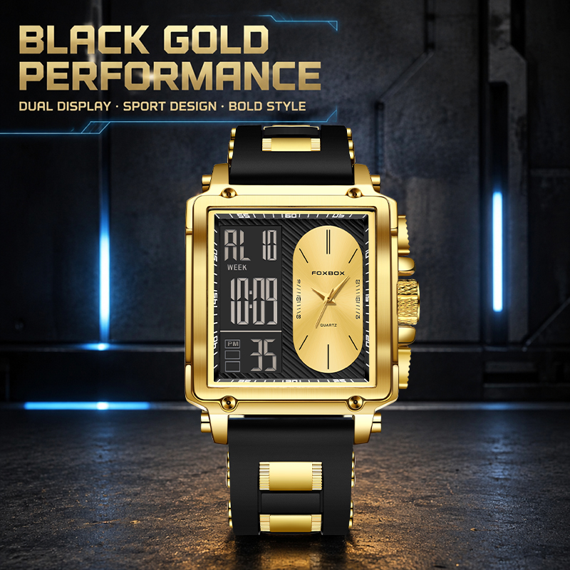 Street Fashion Week - Reloj electrónico FOXBOX para hombre, estilo