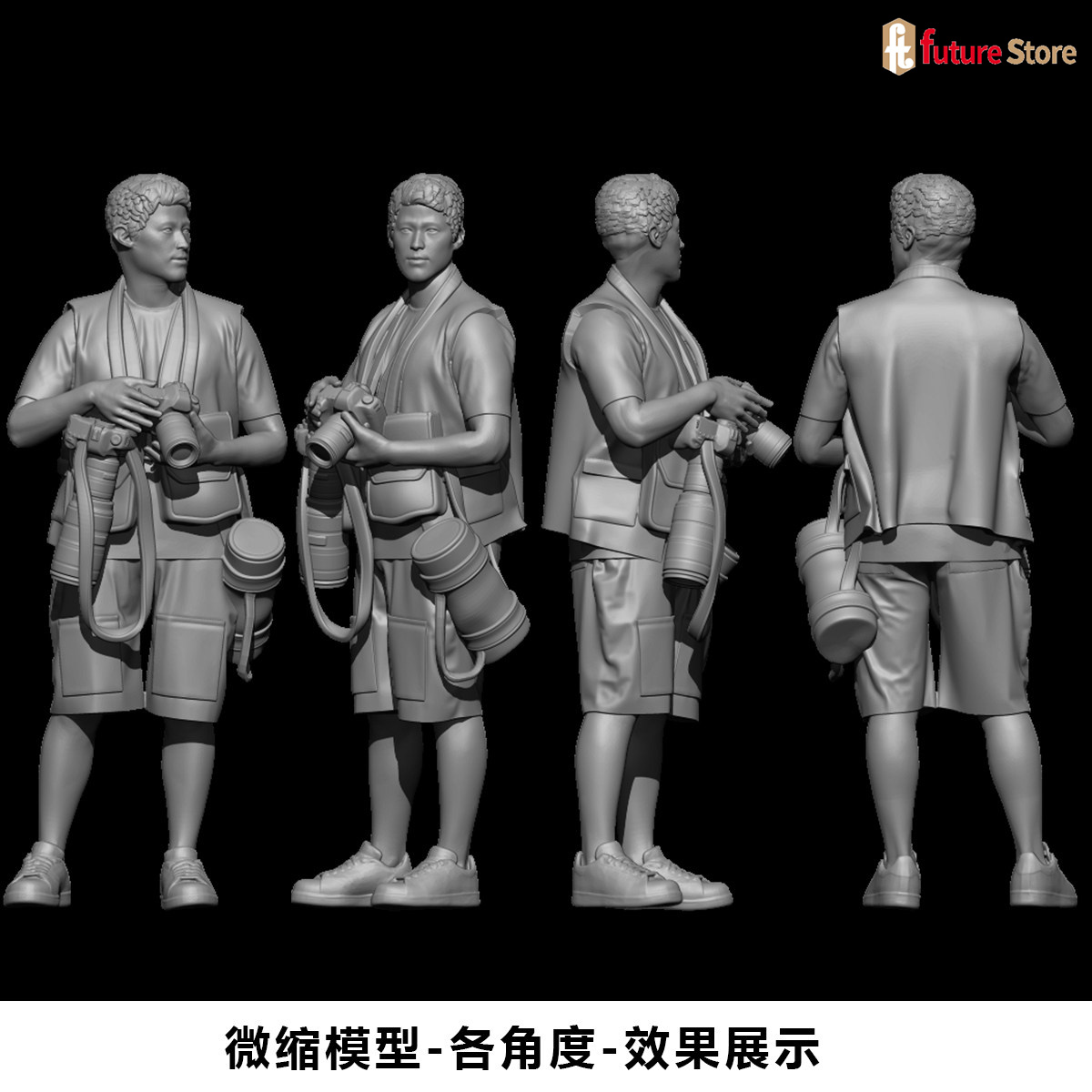 Figura de Hombre Barbudo a Esc - Street Fashion Photographers reseña y precio