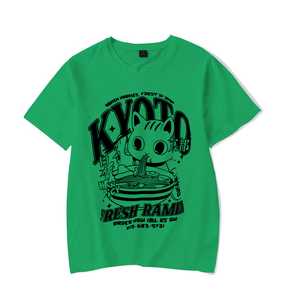 Camiseta con estampado de gato - Street Fashion Kyoto reseña y precio