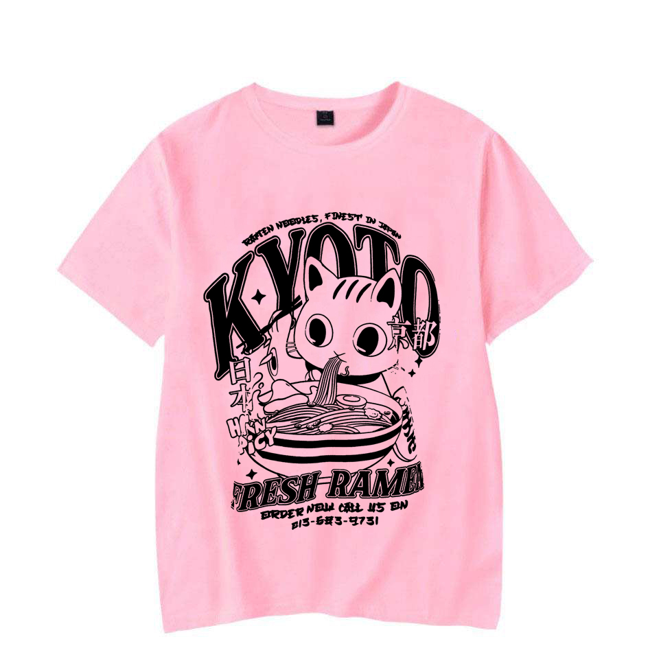 Camiseta con estampado de gato - Street Fashion Kyoto reseña y precio