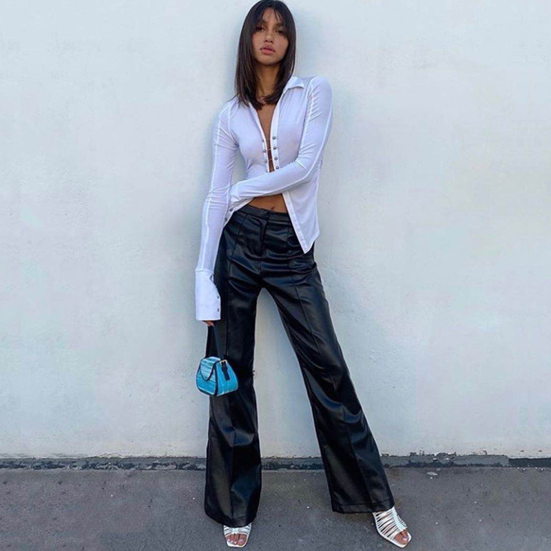 Pantalones de Cuero Negro Ecol - Street Fashion Week reseña y precio