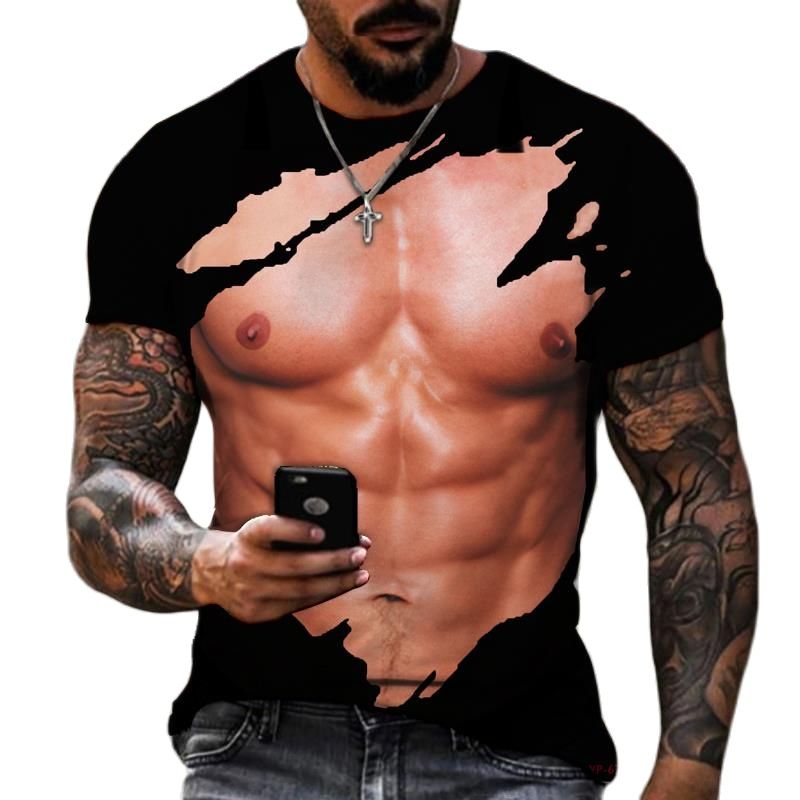 Camiseta con estampado musculo - Street Fashion For Short Guys reseña y precio
