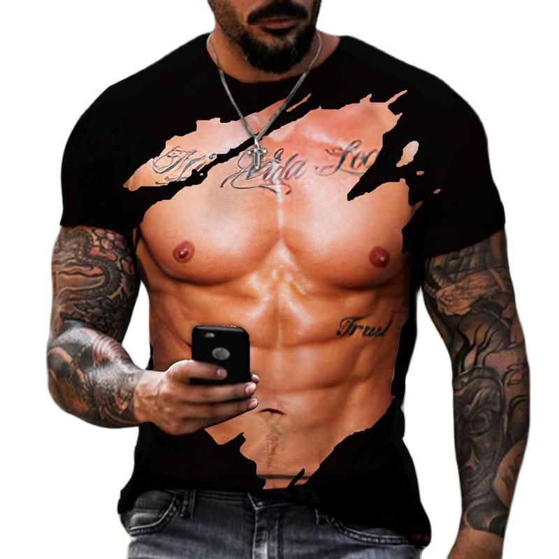 Camiseta con estampado musculo - Street Fashion For Short Guys reseña y precio