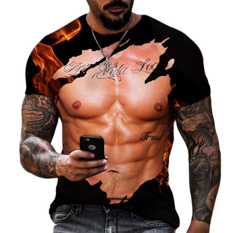 Camiseta con estampado musculo - Street Fashion For Short Guys reseña y precio