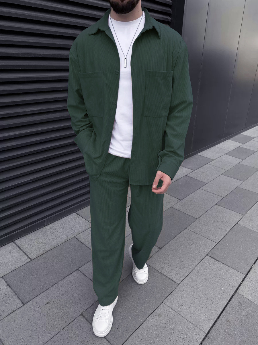 Conjunto de dos piezas de pana - Street Fashion Clothing reseña y precio