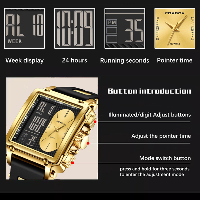 Reloj electrónico FOXBOX para  - Street Fashion Week reseña y precio