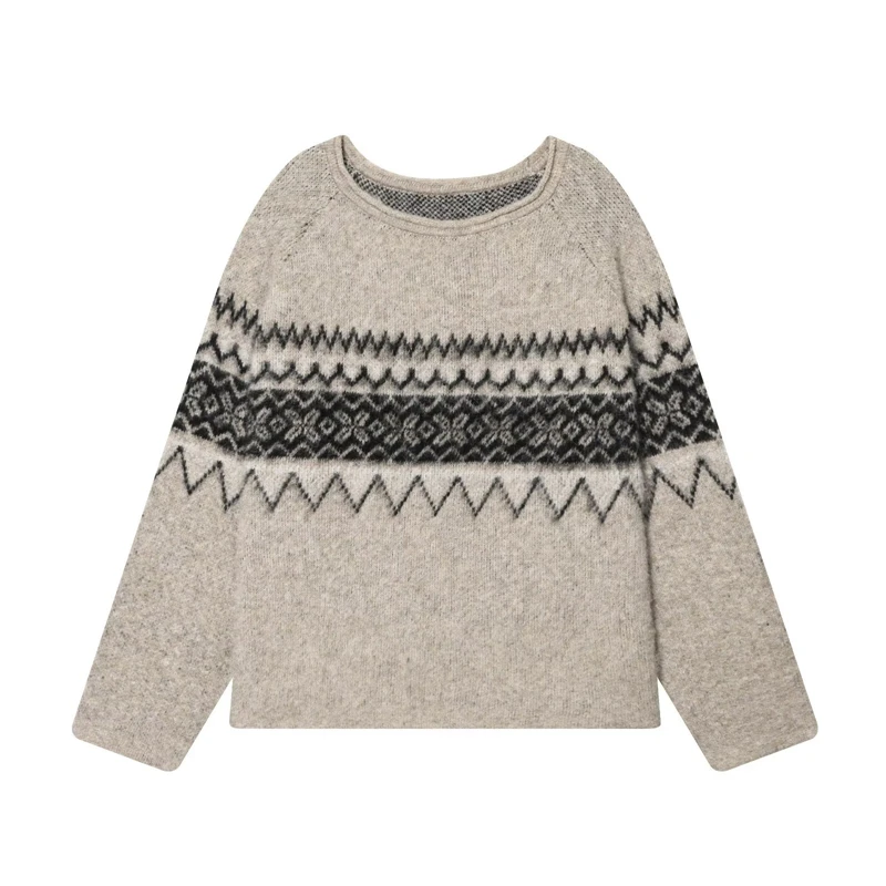Jersey holgado de otoño e invi - Street Fashion Look reseña y precio