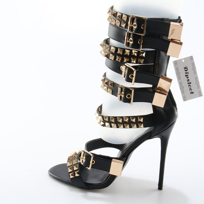 Sandalias de punta abierta con - Street Fashion Roma reseña y precio