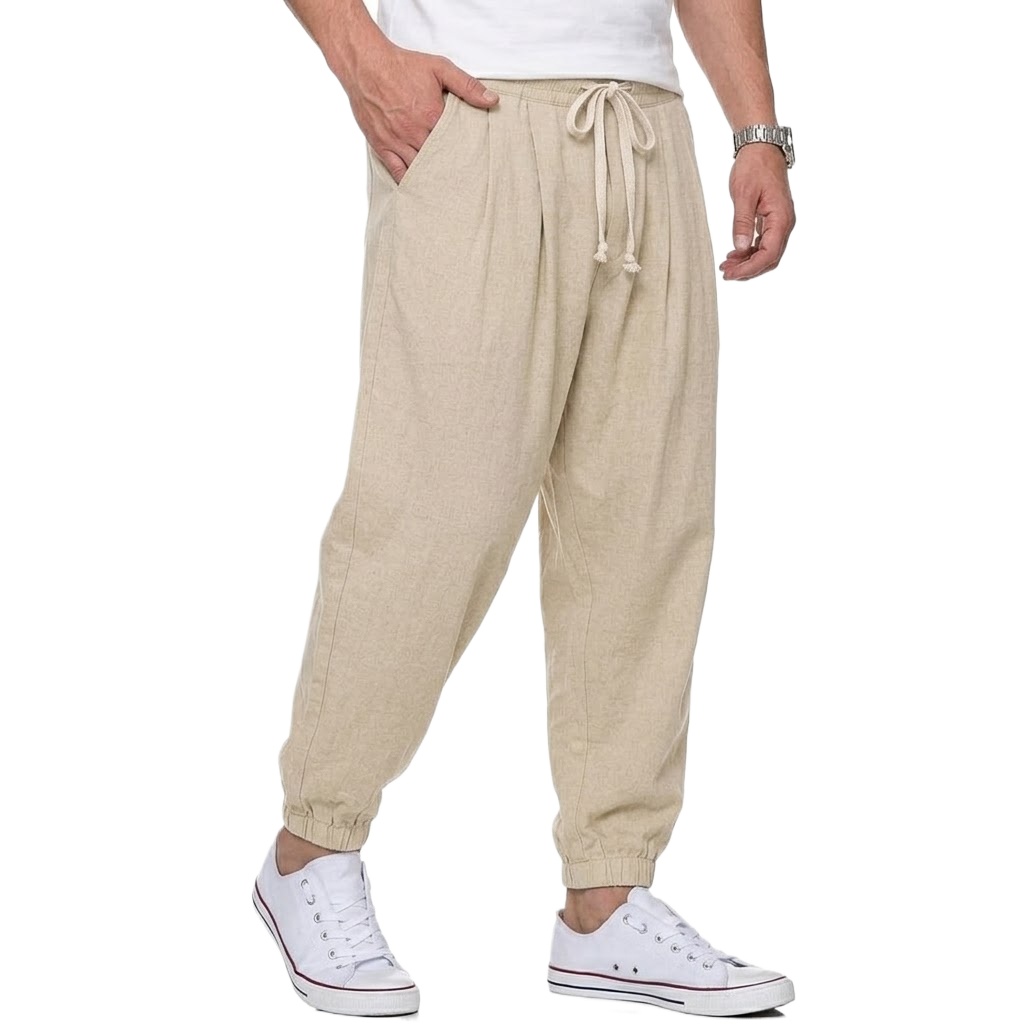 Pantalones de Lino y Algodón p - Street Fashion In Korea reseña y precio