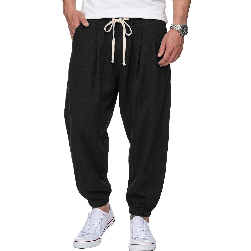 Pantalones de Lino y Algodón p - Street Fashion In Korea reseña y precio