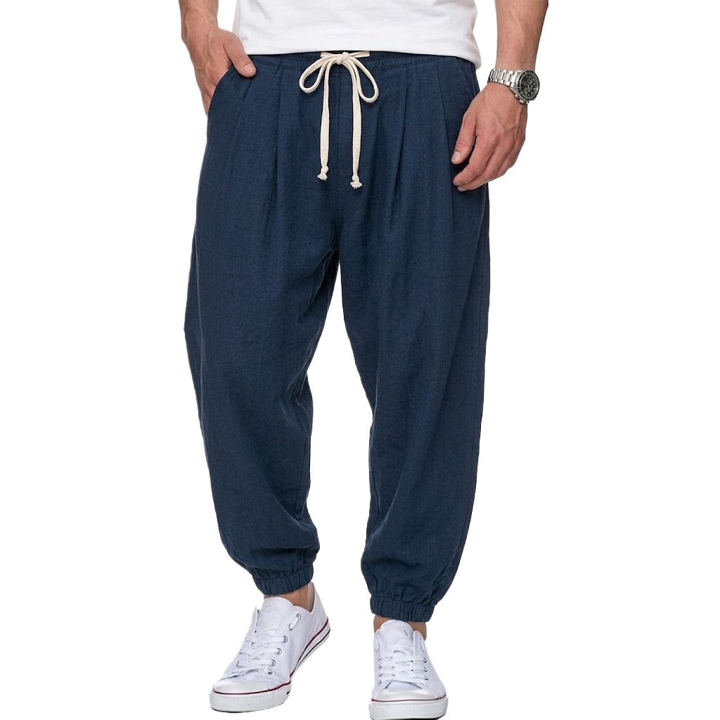 Pantalones de Lino y Algodón p - Street Fashion In Korea reseña y precio