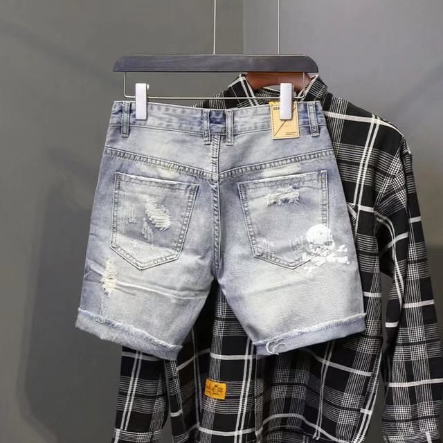 Pantalones vaqueros cortos ras - Street Fashion In Korea reseña y precio